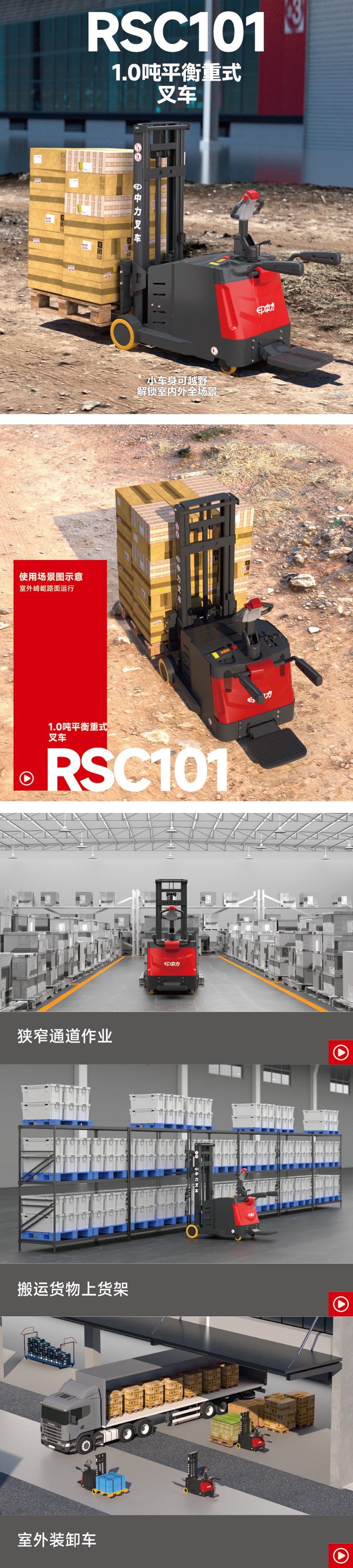 RSC101站駕式平衡重式堆高車(chē)